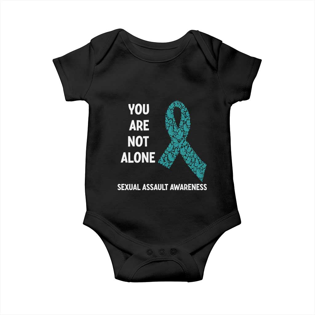 Sexual Assault Awareness Baby Onesie You Are Not Alone TS14 Black Print Your Wear