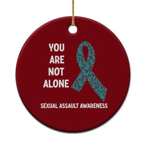 Sexual Assault Awareness Ceramic Ornament You Are Not Alone TS14 1pc Red Print Your Wear