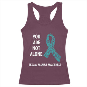 Sexual Assault Awareness Racerback Tank Top You Are Not Alone TS14 Maroon Print Your Wear