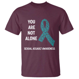 Sexual Assault Awareness T Shirt You Are Not Alone TS14 Maroon Print Your Wear