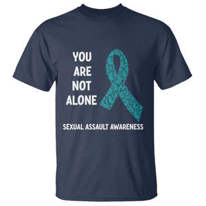 Sexual Assault Awareness T Shirt You Are Not Alone TS14 Navy Print Your Wear