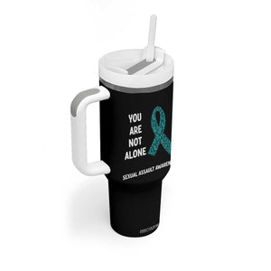 Sexual Assault Awareness Tumbler With Handle You Are Not Alone TS14 Print Your Wear