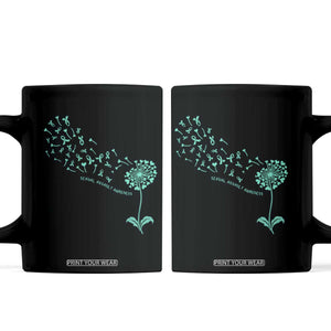Sexual Assault Awareness Coffee Mug Teal Dandelion Ribbons TS14 Black Print Your Wear