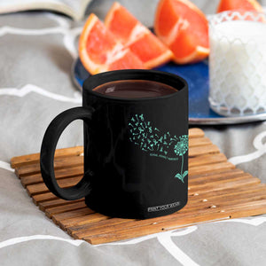 Sexual Assault Awareness Coffee Mug Teal Dandelion Ribbons TS14 Print Your Wear