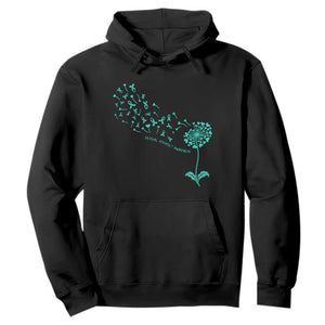 Sexual Assault Awareness Hoodie Teal Dandelion Ribbons TS14 Black Print Your Wear