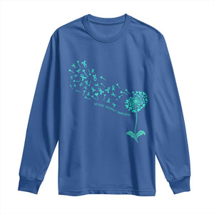 Sexual Assault Awareness Long Sleeve Shirt Teal Dandelion Ribbons TS14 Royal Blue Print Your Wear