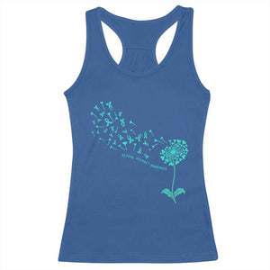 Sexual Assault Awareness Racerback Tank Top Teal Dandelion Ribbons TS14 Royal Blue Print Your Wear