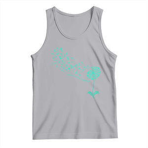 Sexual Assault Awareness Tank Top Teal Dandelion Ribbons TS14 Athletic Heather Print Your Wear