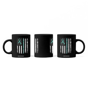 Sexual Assault Awareness Coffee Mug You Are Not Alone Ribbon Flag TS14 Print Your Wear