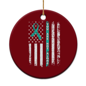 Sexual Assault Awareness Ceramic Ornament You Are Not Alone Ribbon Flag TS14 1pc Red Print Your Wear