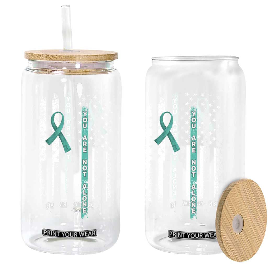 Sexual Assault Awareness Glass Can You Are Not Alone Ribbon Flag TS14 Print Your Wear