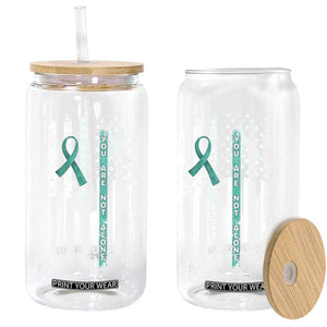 Sexual Assault Awareness Glass Can You Are Not Alone Ribbon Flag TS14 Print Your Wear