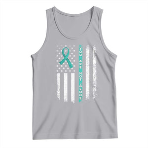 Sexual Assault Awareness Tank Top You Are Not Alone Ribbon Flag TS14 Athletic Heather Print Your Wear