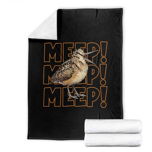 Woodcock Meep Throw Blanket Funny Nature Lover TS14 Black Print Your Wear