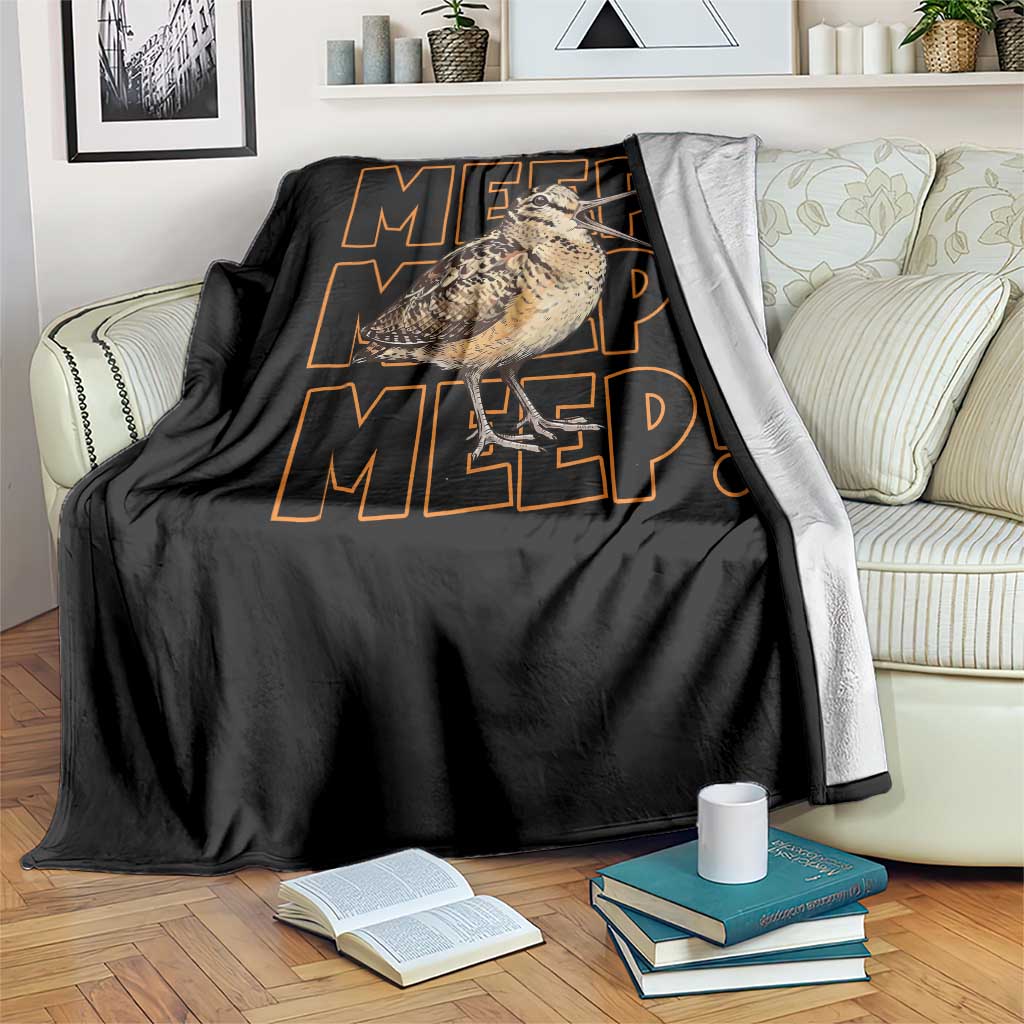 Woodcock Meep Throw Blanket Funny Nature Lover TS14 Print Your Wear