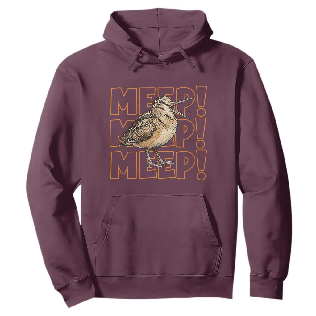 Woodcock Meep Hoodie Funny Nature Lover TS14 Maroon Print Your Wear