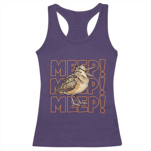 Woodcock Meep Racerback Tank Top Funny Nature Lover TS14 Purple Print Your Wear