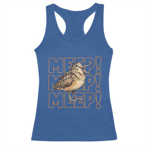 Woodcock Meep Racerback Tank Top Funny Nature Lover TS14 Royal Blue Print Your Wear