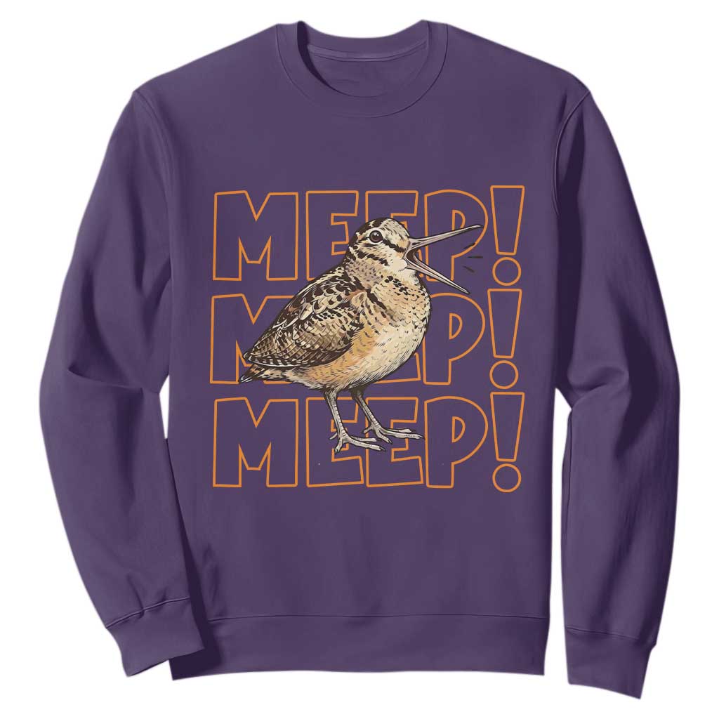 Woodcock Meep Sweatshirt Funny Nature Lover TS14 Purple Print Your Wear