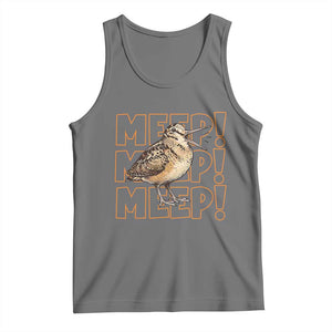 Woodcock Meep Tank Top Funny Nature Lover TS14 Black Heather Print Your Wear