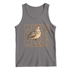 Woodcock Meep Tank Top Funny Nature Lover TS14 Deep Heather Print Your Wear