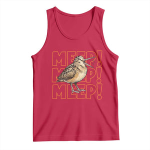 Woodcock Meep Tank Top Funny Nature Lover TS14 Red Print Your Wear