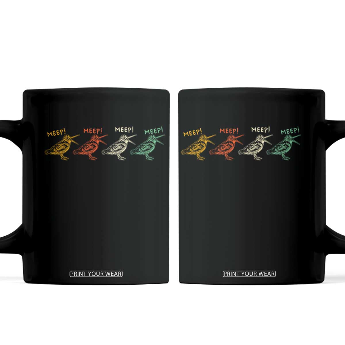 Meep Woodcock Coffee Mug Retro Timberdoodle Wildlife TS14 Black Print Your Wear