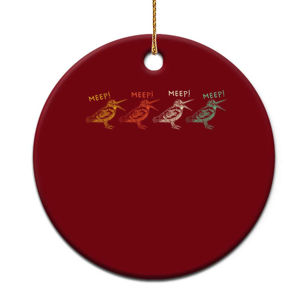 Meep Woodcock Ceramic Ornament Retro Timberdoodle Wildlife TS14 1pc Red Print Your Wear