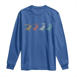 Meep Woodcock Long Sleeve Shirt Retro Timberdoodle Wildlife TS14 Royal Blue Print Your Wear