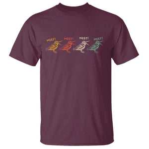 Meep Woodcock T Shirt Retro Timberdoodle Wildlife TS14 Maroon Print Your Wear