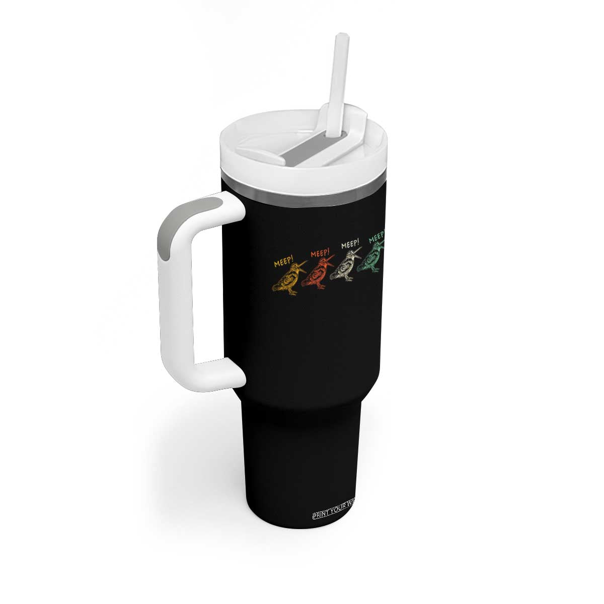 Meep Woodcock Tumbler With Handle Retro Timberdoodle Wildlife TS14 Print Your Wear