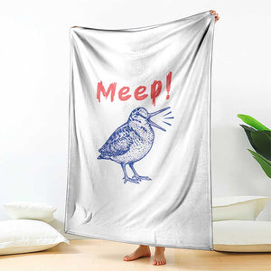 Meep Woodcock Throw Blanket Cute Bird Meme TS14 Print Your Wear