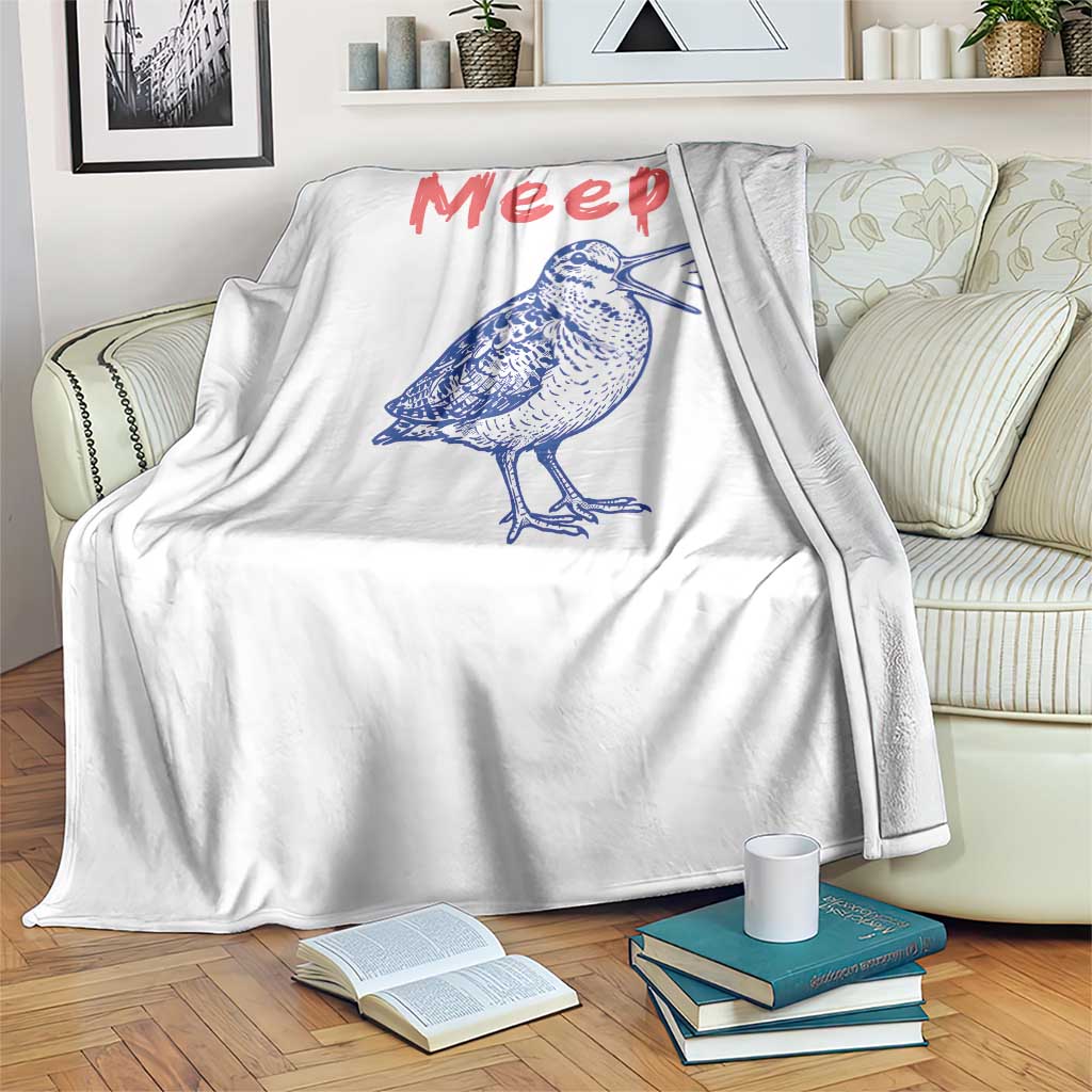 Meep Woodcock Throw Blanket Cute Bird Meme TS14 Print Your Wear