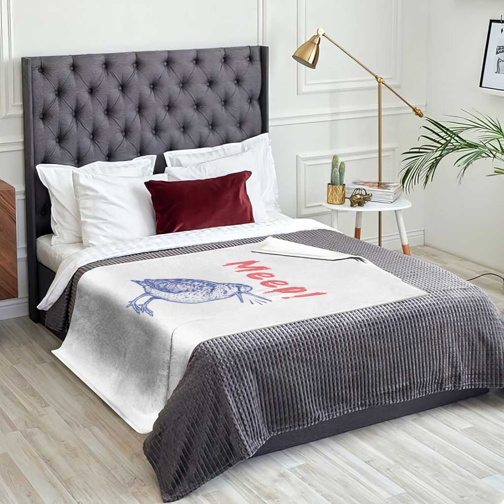 Meep Woodcock Throw Blanket Cute Bird Meme TS14 Print Your Wear