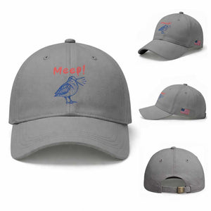 Meep Woodcock Baseball Cap Cute Bird Meme TS14 Baseball Cap Universal Fit Sport Gray Print Your Wear