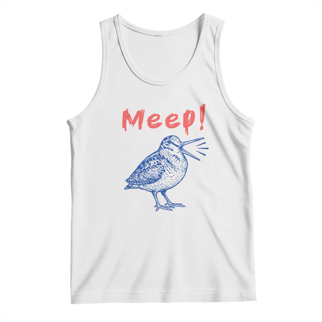 Meep Woodcock Tank Top Cute Bird Meme TS14 White Print Your Wear