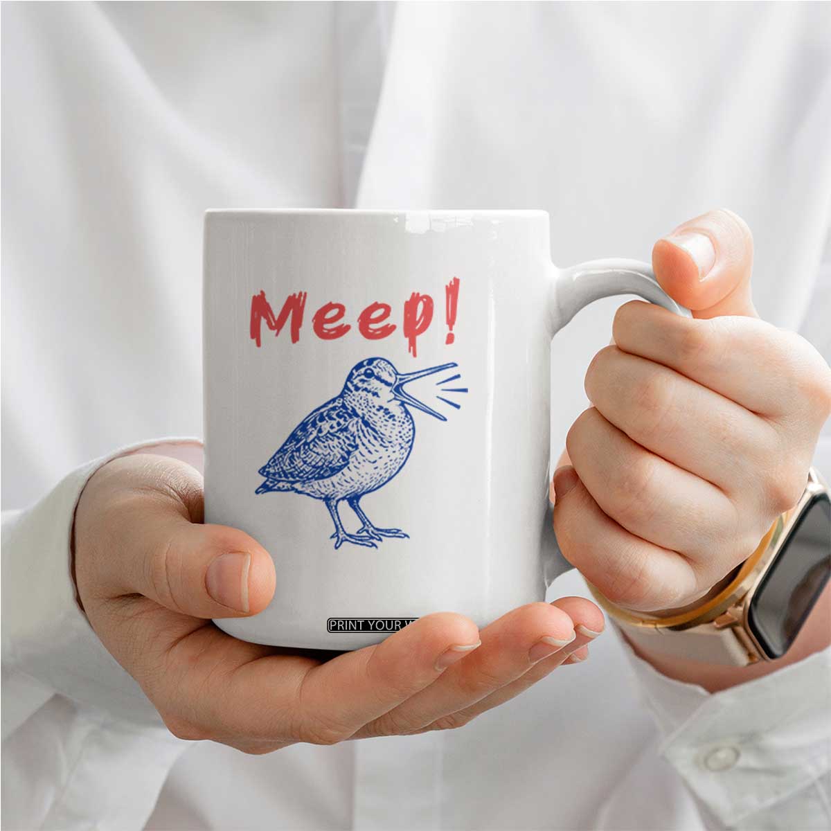 Meep Woodcock Coffee Mug Cute Bird Meme TS14 Print Your Wear