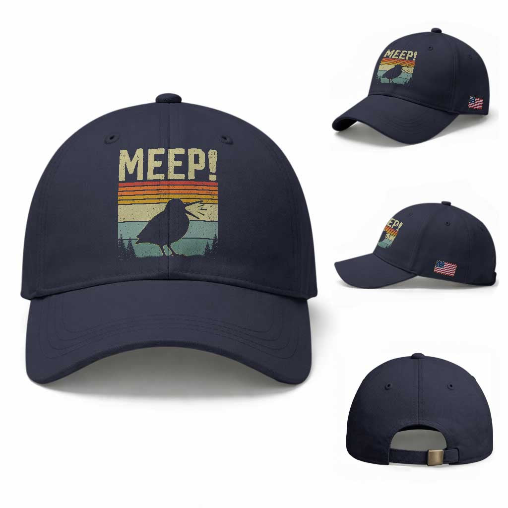 Meep Woodcock Baseball Cap Funny Nature Lover TS14 Baseball Cap Universal Fit Navy Print Your Wear