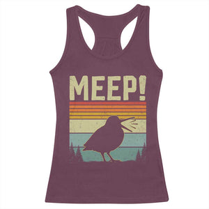 Meep Woodcock Racerback Tank Top Funny Nature Lover TS14 Maroon Print Your Wear