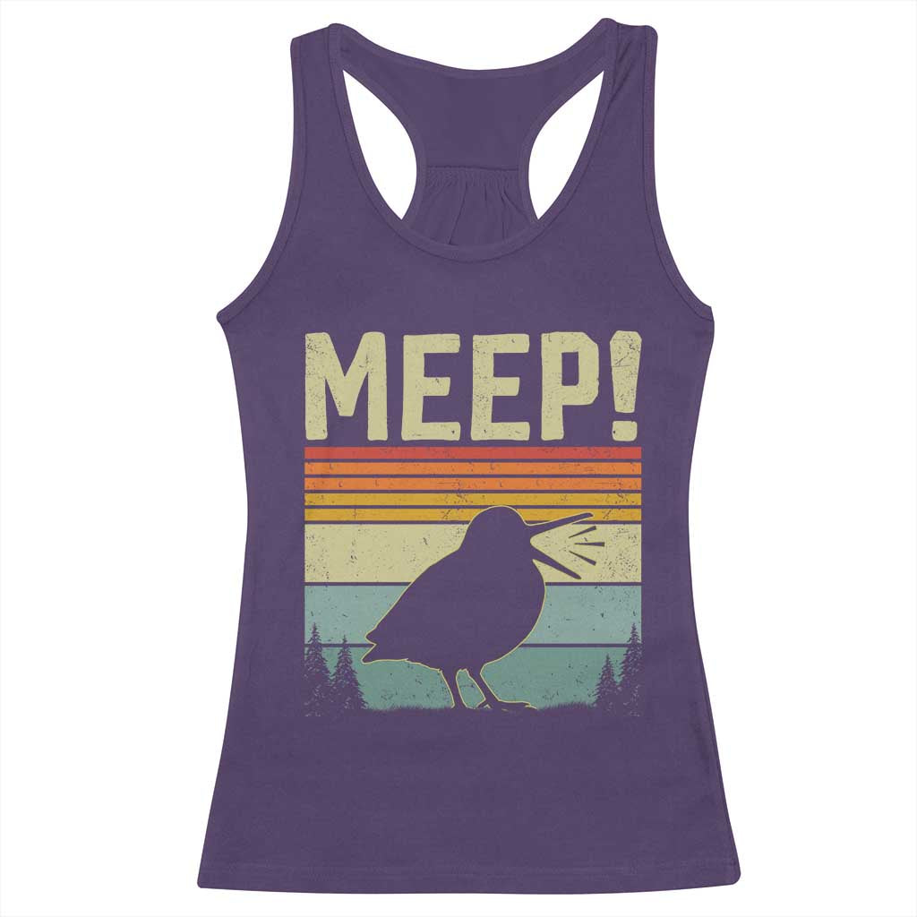 Meep Woodcock Racerback Tank Top Funny Nature Lover TS14 Purple Print Your Wear