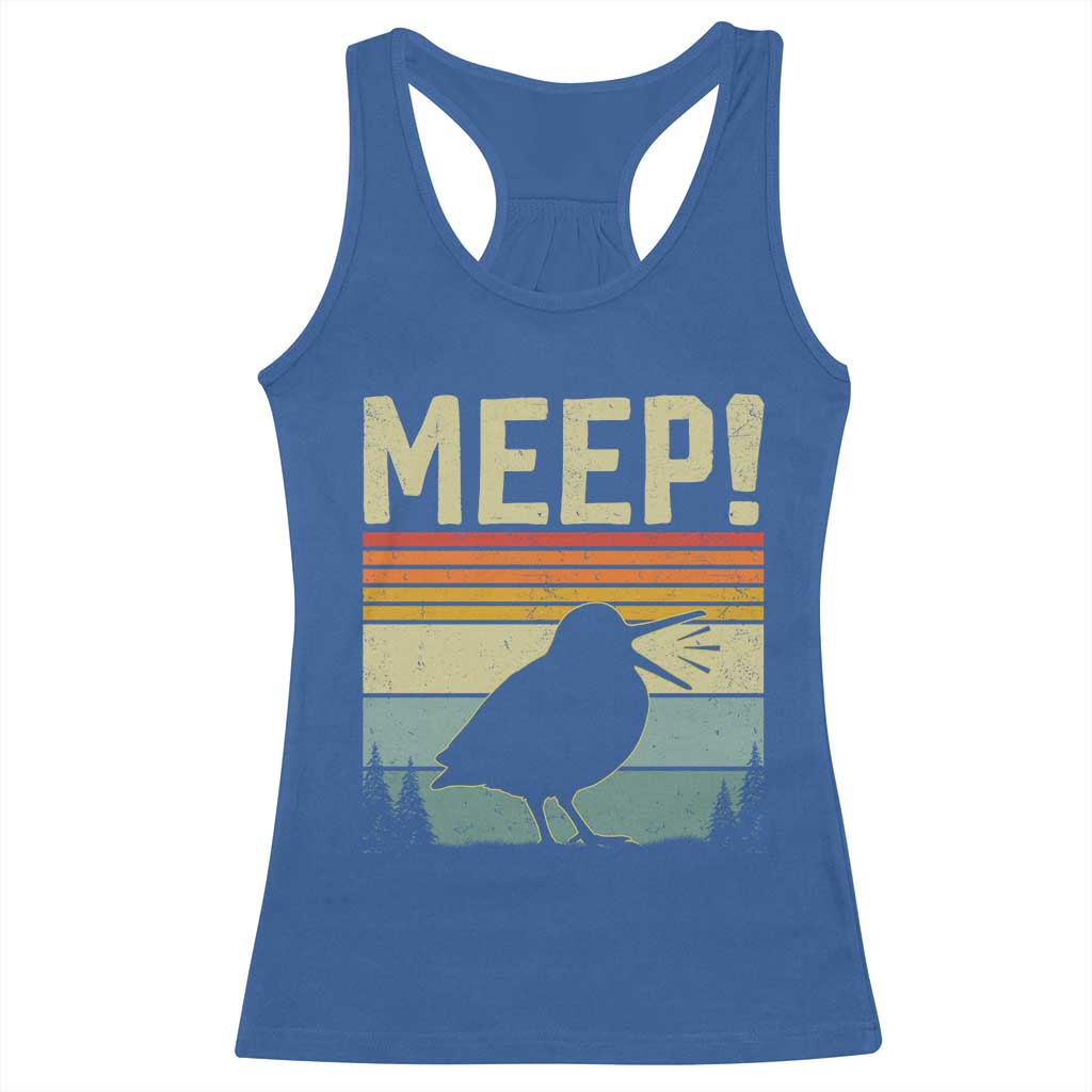 Meep Woodcock Racerback Tank Top Funny Nature Lover TS14 Royal Blue Print Your Wear