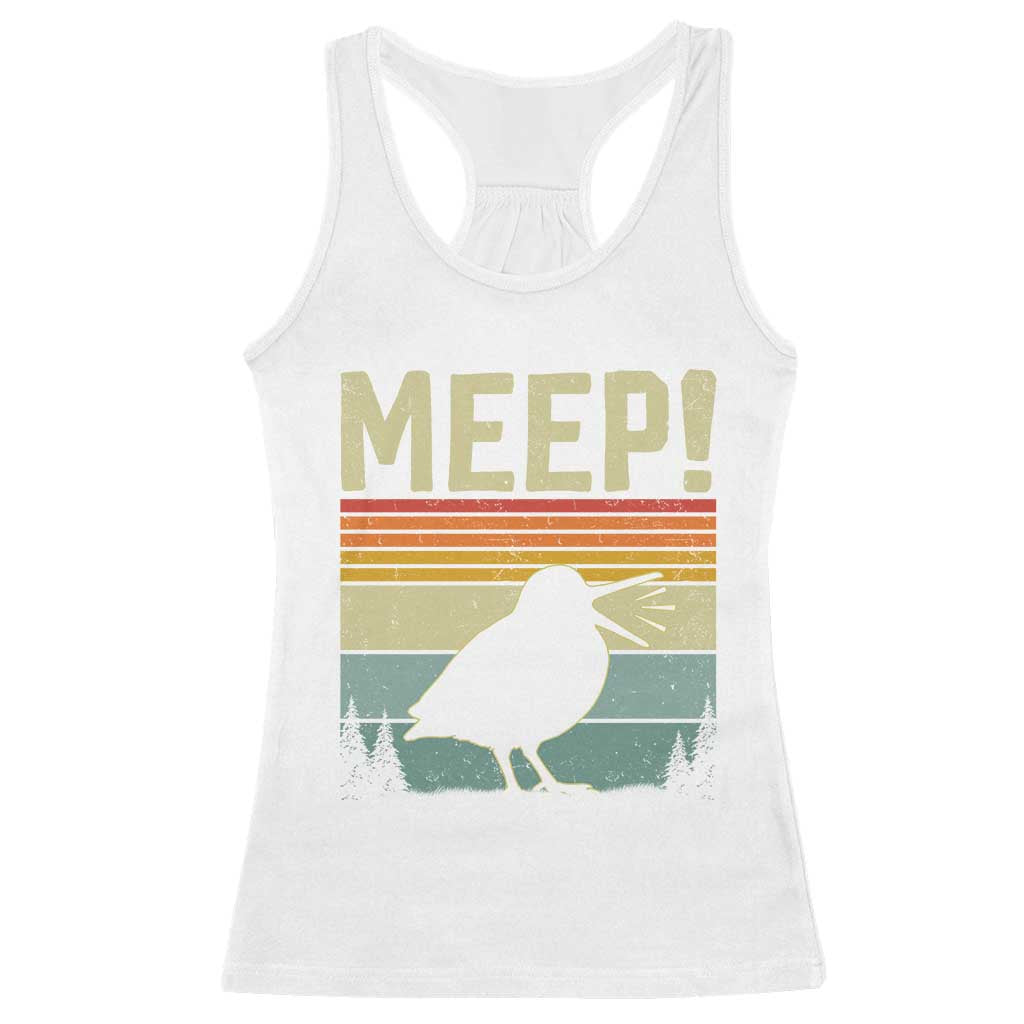 Meep Woodcock Racerback Tank Top Funny Nature Lover TS14 White Print Your Wear