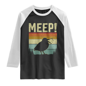 Meep Woodcock Raglan Shirt Funny Nature Lover TS14 Black White Print Your Wear