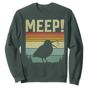 Meep Woodcock Sweatshirt Funny Nature Lover TS14 Dark Forest Green Print Your Wear