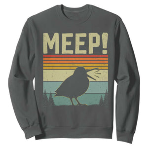 Meep Woodcock Sweatshirt Funny Nature Lover TS14 Dark Heather Print Your Wear