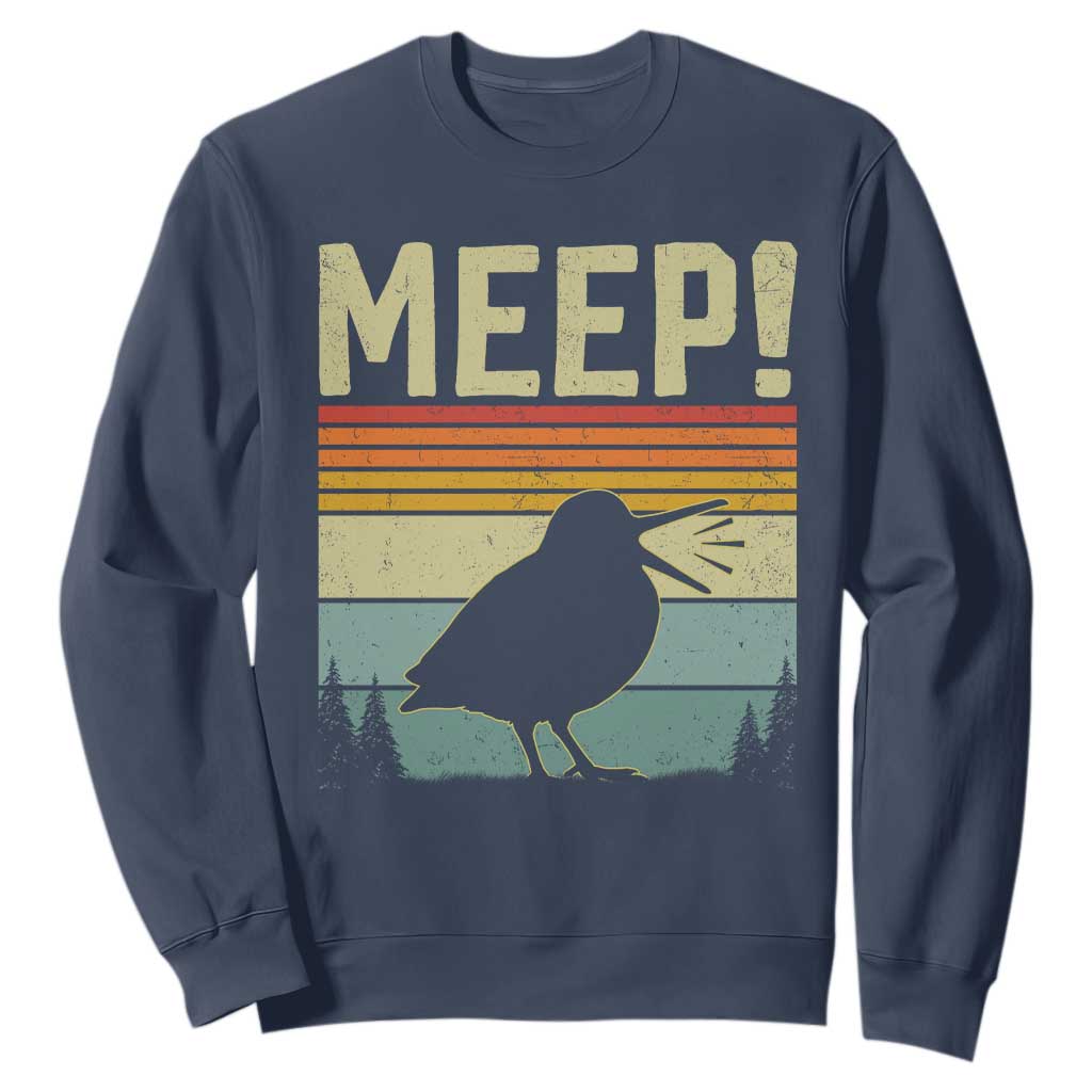 Meep Woodcock Sweatshirt Funny Nature Lover TS14 Navy Print Your Wear