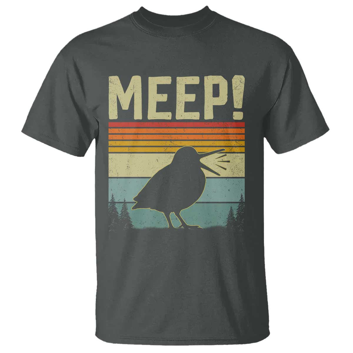 Meep Woodcock T Shirt Funny Nature Lover TS14 Dark Heather Print Your Wear