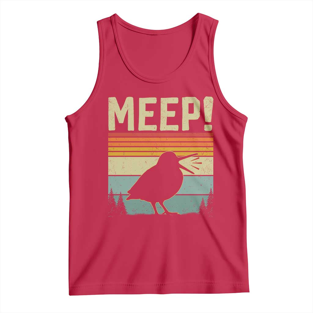 Meep Woodcock Tank Top Funny Nature Lover TS14 Red Print Your Wear