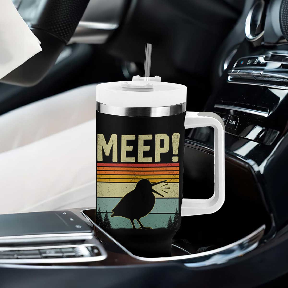 Meep Woodcock Tumbler With Handle Funny Nature Lover TS14 Print Your Wear