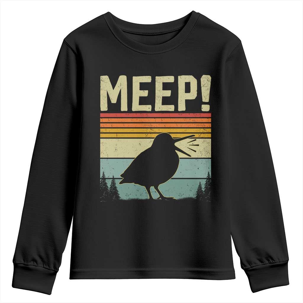 Meep Woodcock Youth Sweatshirt Funny Nature Lover TS14 Black Print Your Wear